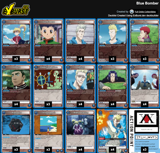 Hunter x Hunter Vol. 1 - Blue Bomber, Fully-Built Deck
