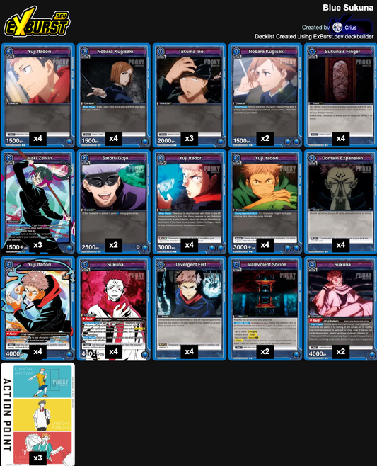 Jujutsu Kaisen Vol. 1 - Blue Sukuna, Fully-Built Deck