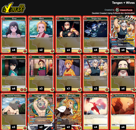 Demon Slayer Vol. 1 - Tengen Rush, Fully-Built Deck